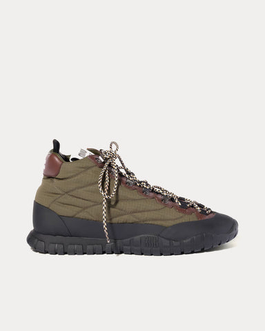 Miu Miu Tyre Technical Fabric Forest Green High Top Sneakers