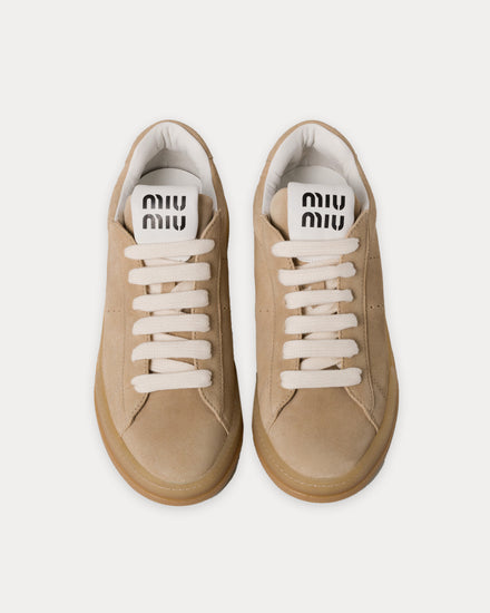 【MIU MIU】BLEACHED SNEAKERS Miu Miu Women's' Bleached Sneakers in White | LN-CC®