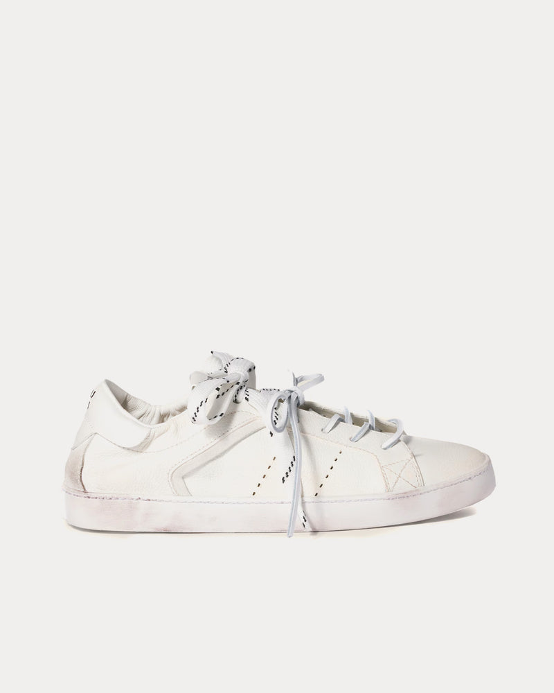 Miu Miu Deco Leather White Low Top Sneakers - 1