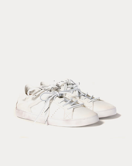 Miu Miu Deco Leather White Low Top Sneakers - 2