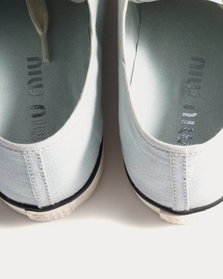 Miu Miu Drill Powder Blue Low Top Sneakers - 4