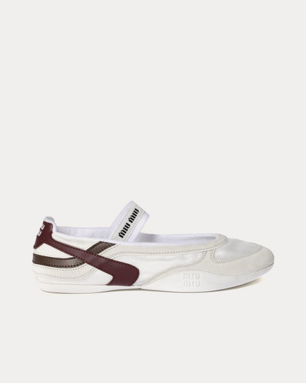 Miu Miu Women's Gymnasium Technical Fabric & Suede White