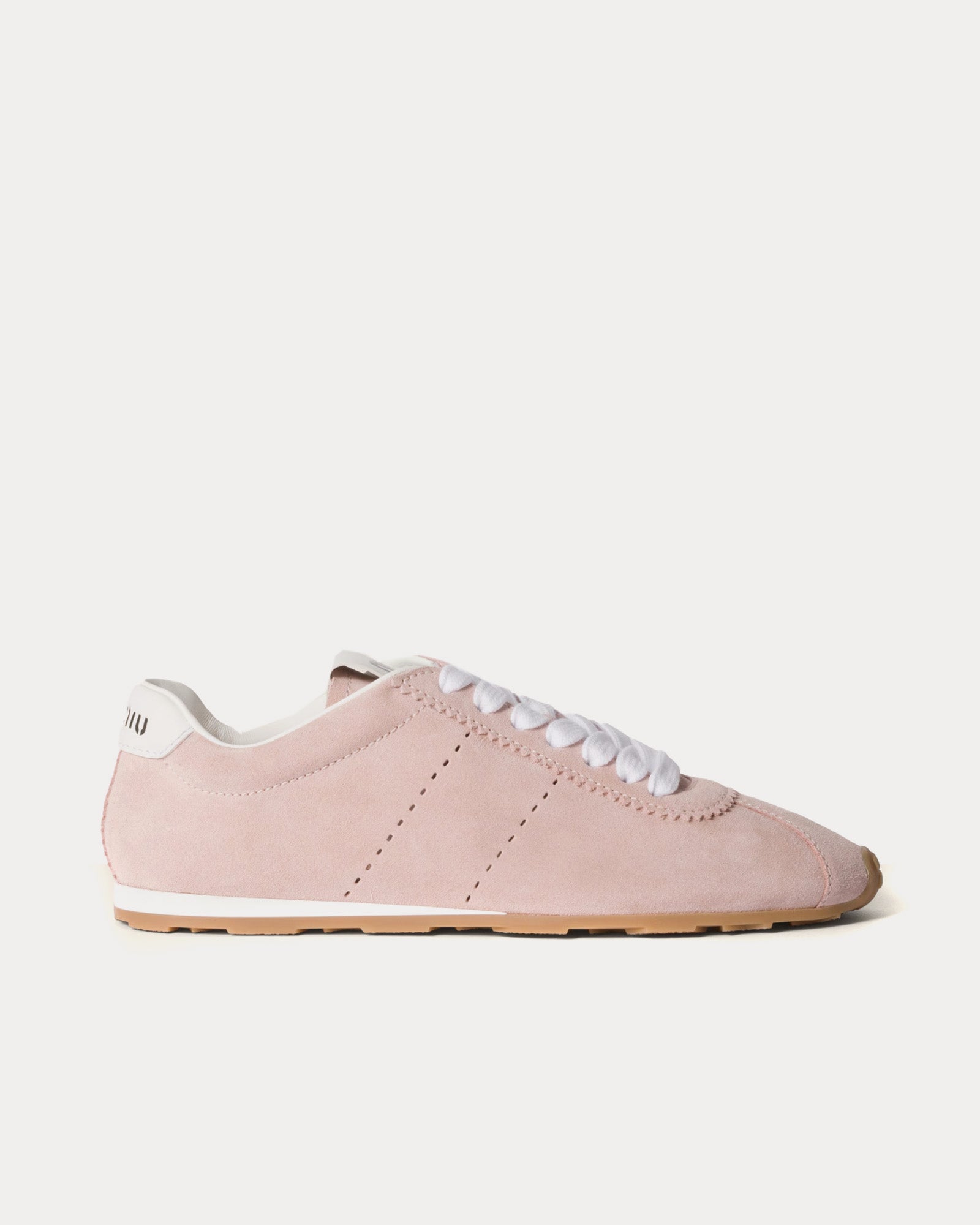 Miu Miu Women's Plume Suede Orchid Pink Low Top Sneakers