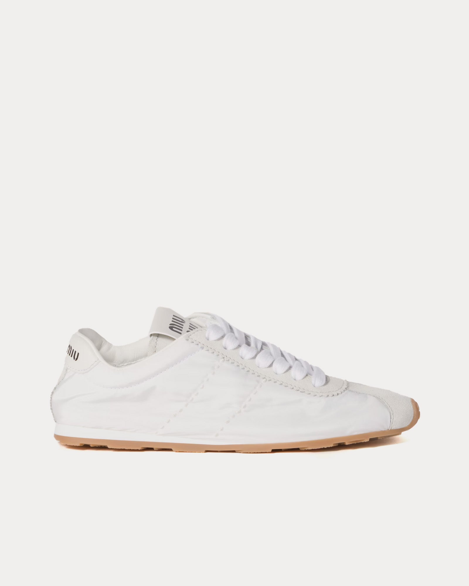 MIUMIU 26S SNEAKERS IN WHITE TECHNICAL FABRIC