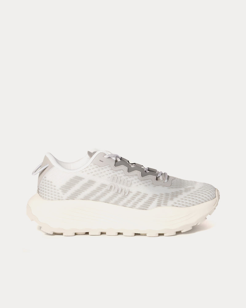 Miu Miu Technical Fabric Cloudy Grey Low Top Sneakers - 1