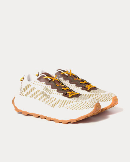 Miu Miu Technical Fabric Ivy Green Low Top Sneakers - 2