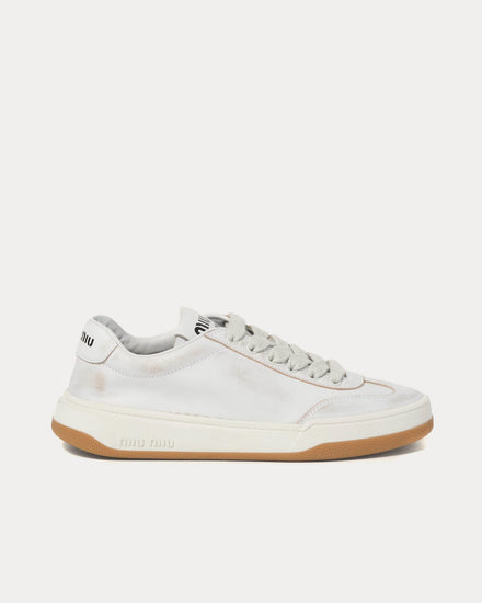 Miu Miu Bleached White Low Top Sneakers - 1
