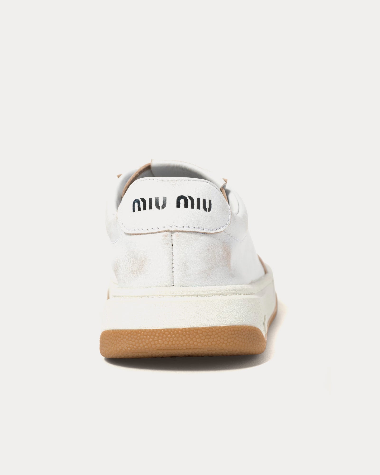 Miu Miu - Bleached White Low Top Sneakers