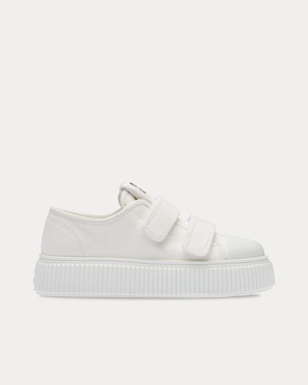 Miu Miu Strap Denim White Low Top Sneakers - 1