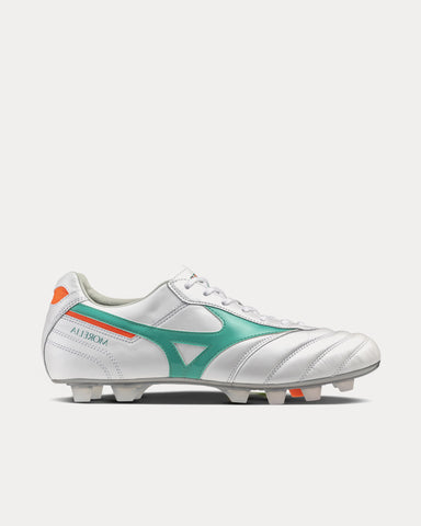 Mizuno Morelia II Japan White / Arcadia / Lava Orange Football Boots
