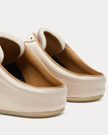 MM6 Maison Margiela Women's Factory Satin Blush Sneaker Mules