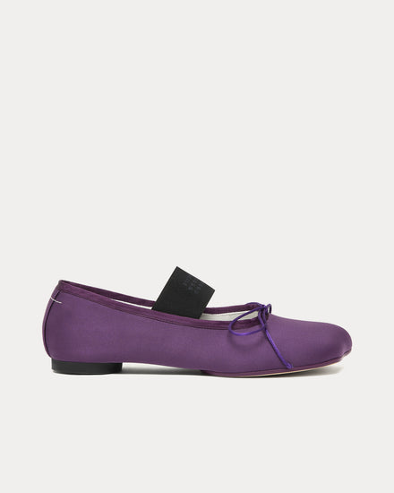 MM6 Maison Margiela Anatomic Numeric Ballerinas Plum Purple Shoes - 1