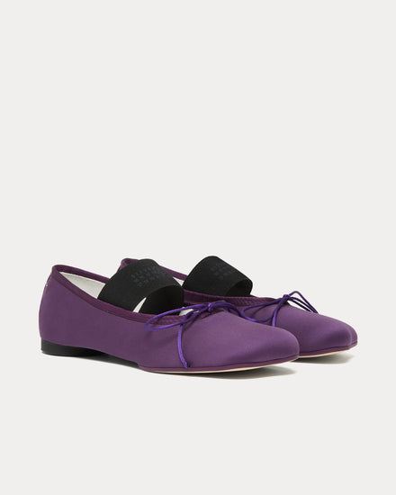 MM6 Maison Margiela Anatomic Numeric Ballerinas Plum Purple Shoes - 2