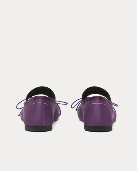 MM6 Maison Margiela Anatomic Numeric Ballerinas Plum Purple Shoes - 3