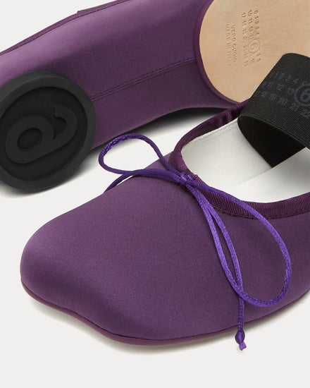 MM6 Maison Margiela Anatomic Numeric Ballerinas Plum Purple Shoes - 4