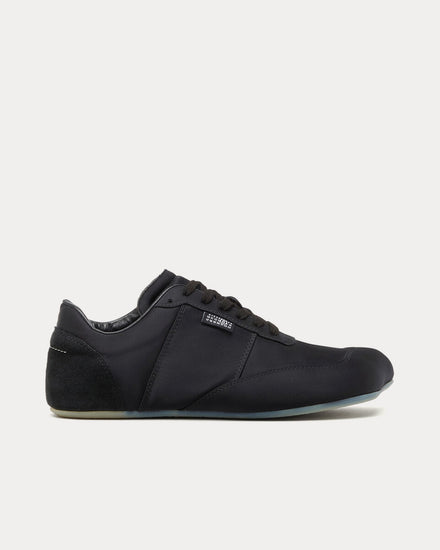 MM6 Maison Margiela Factory Satin Black Low Top Sneakers - 1