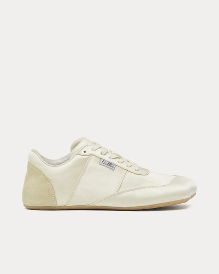 MM6 Maison Margiela Factory Satin Silver Low Top Sneakers - 1
