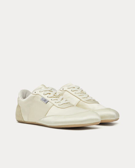 MM6 Maison Margiela Factory Satin Silver Low Top Sneakers - 2