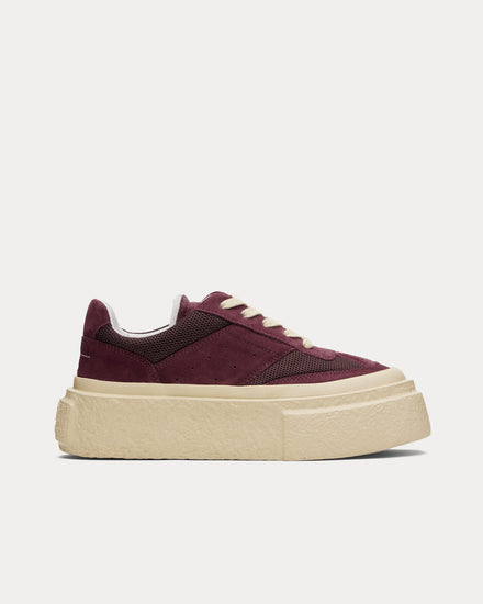 MM6 Maison Margiela Platform Suede Port Royale Low Top Sneakers - 1