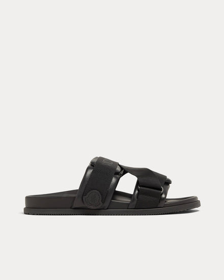 Moncler Mon Summer Nappa Leather Black Sandals - 1