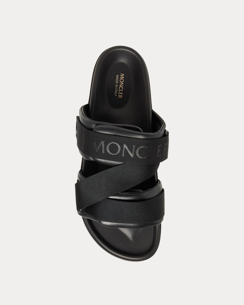 Moncler Mon Summer Nappa Leather Black Sandals - 2