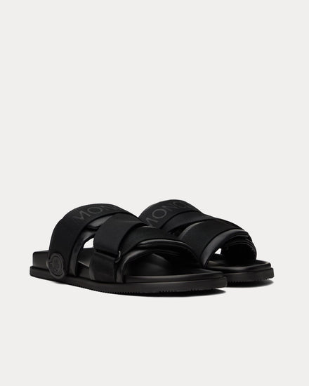 Moncler Mon Summer Nappa Leather Black Sandals - 3