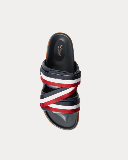 Moncler Mon Summer Nappa Leather Navy Blue Sandals - 2