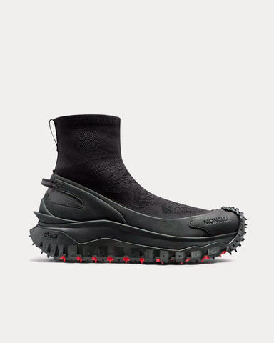 Moncler Trailgrip Knit Black High Top Sneakers