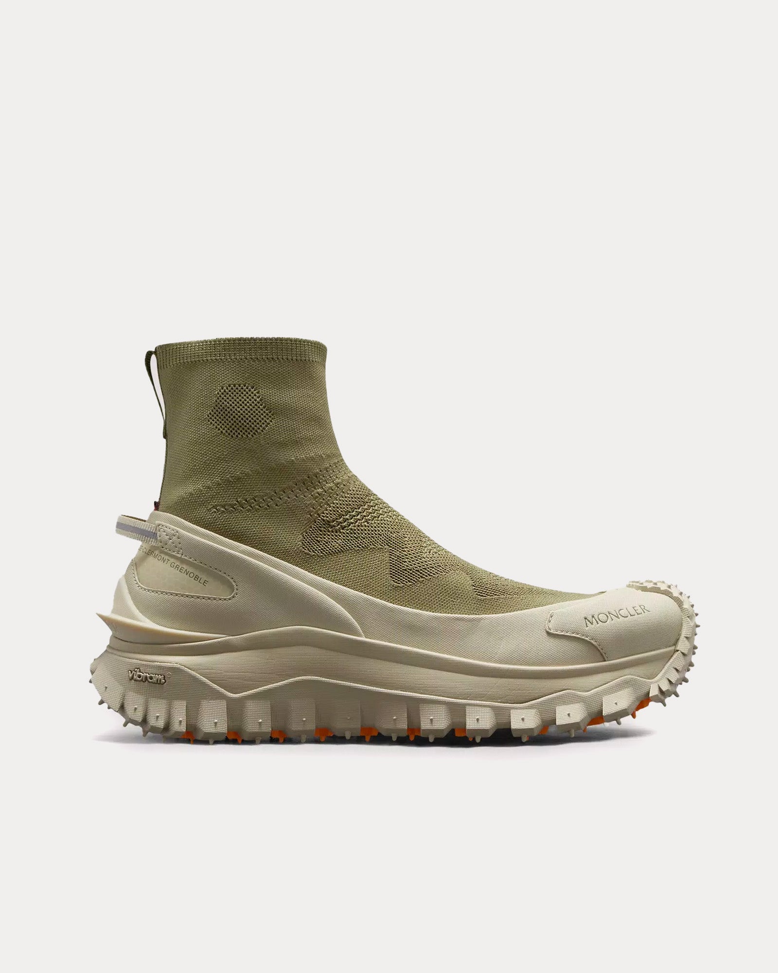 スニーカー MONCLER TRAILGRIP KNIT HIGH TOP SNEAKERS Moncler Men's Trailgrip Knit Green High Top Sneakers & Trainers