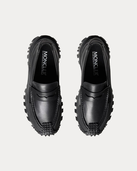 Moncler Trailgrip Leather Black Loafers - 2