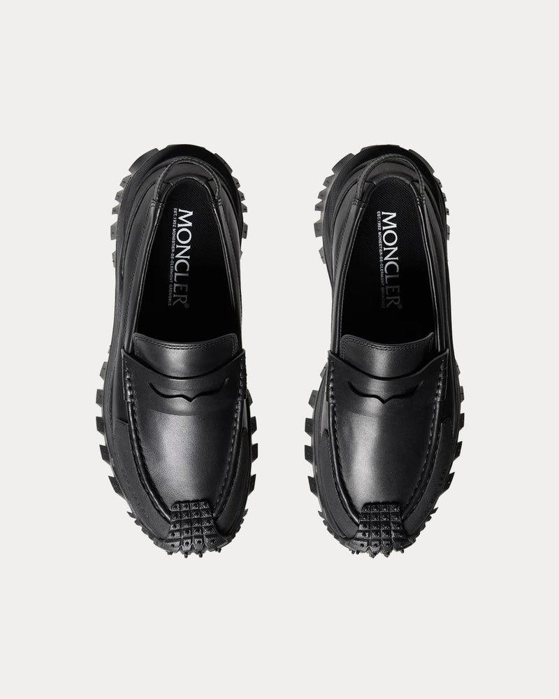 Moncler Trailgrip Leather Black Loafers - 2