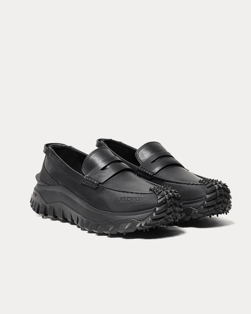 Moncler Trailgrip Leather Black Loafers - 3