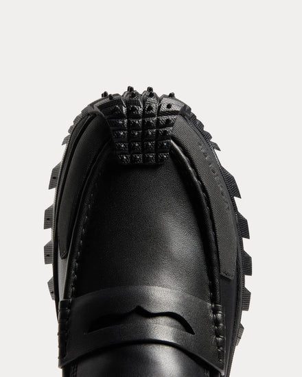 Moncler Trailgrip Leather Black Loafers - 5