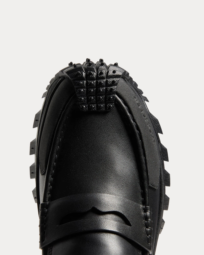 Moncler Trailgrip Leather Black Loafers - 5