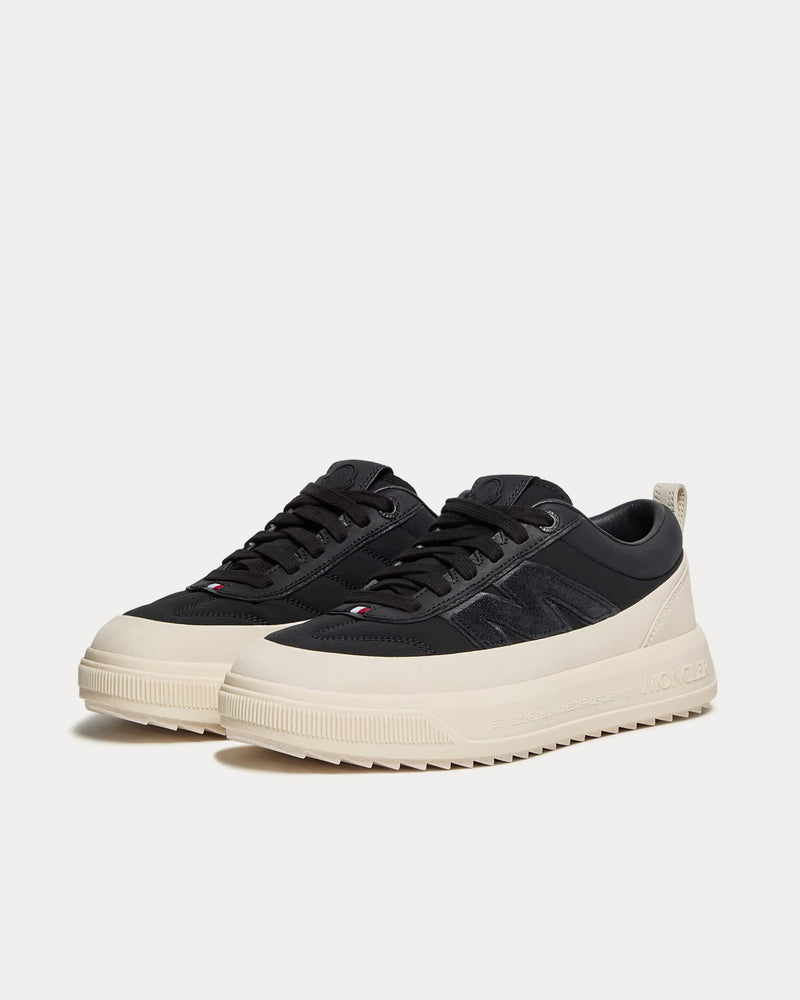 Moncler Altive Nubuck & Suede Black Low Top Sneakers - 3