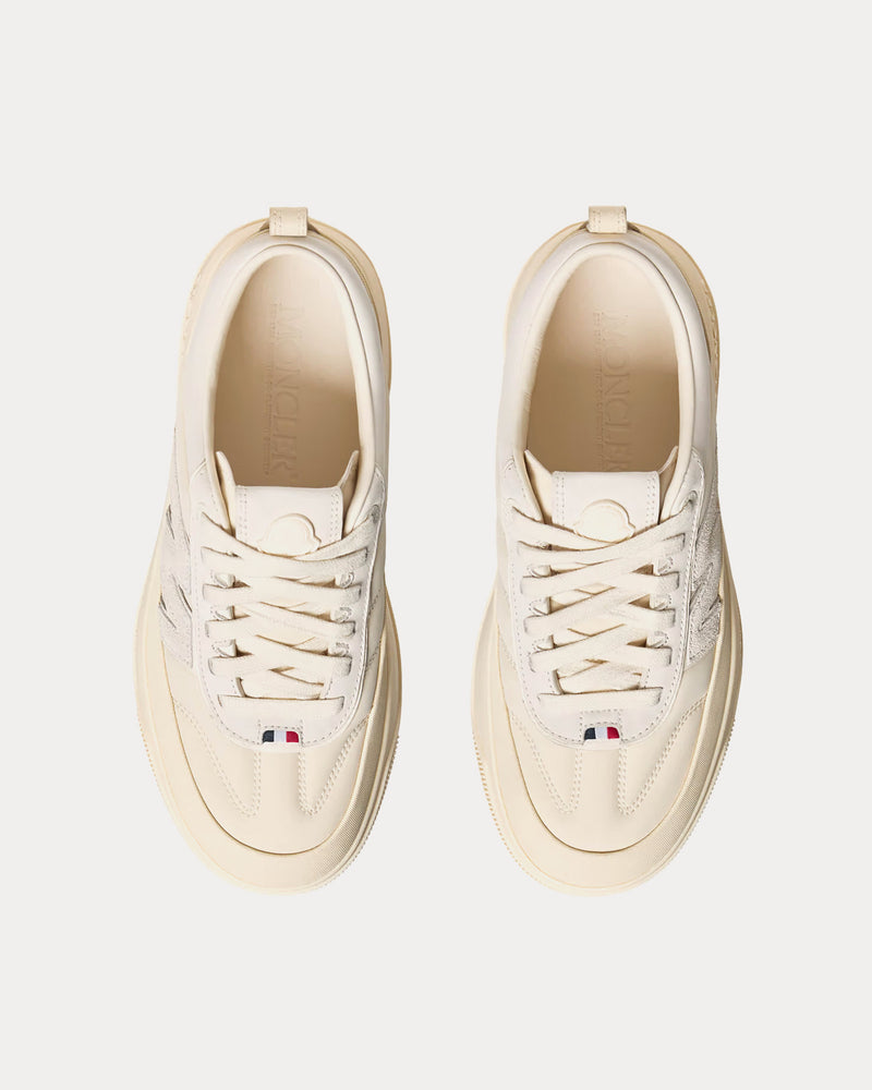 Moncler Altive Nubuck & Suede Light Beige Low Top Sneakers - 2