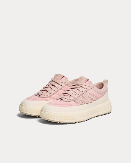 Moncler Altive Nubuck & Suede Pink Low Top Sneakers - 3