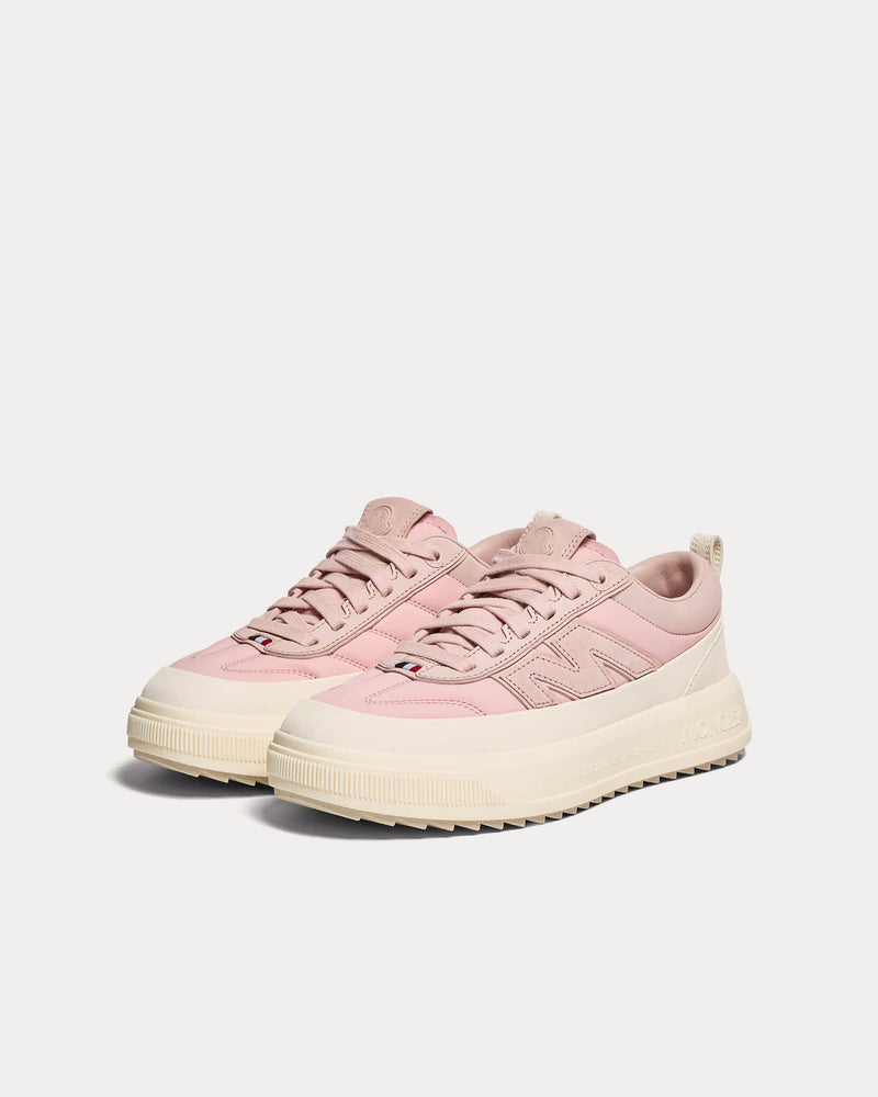 Moncler Altive Nubuck & Suede Pink Low Top Sneakers - 3