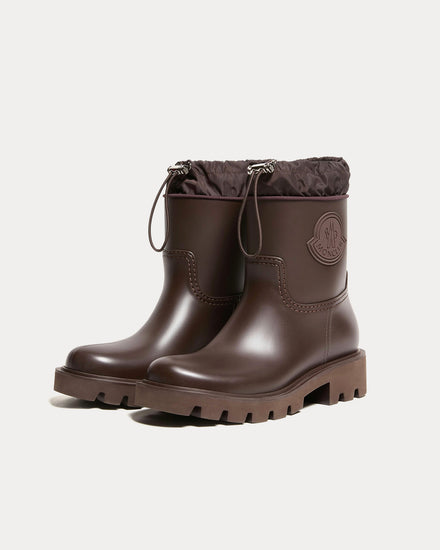 Moncler Kickstream Brown Rain Boots - 2