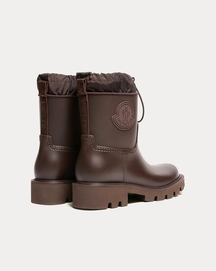 Moncler Kickstream Brown Rain Boots - 3