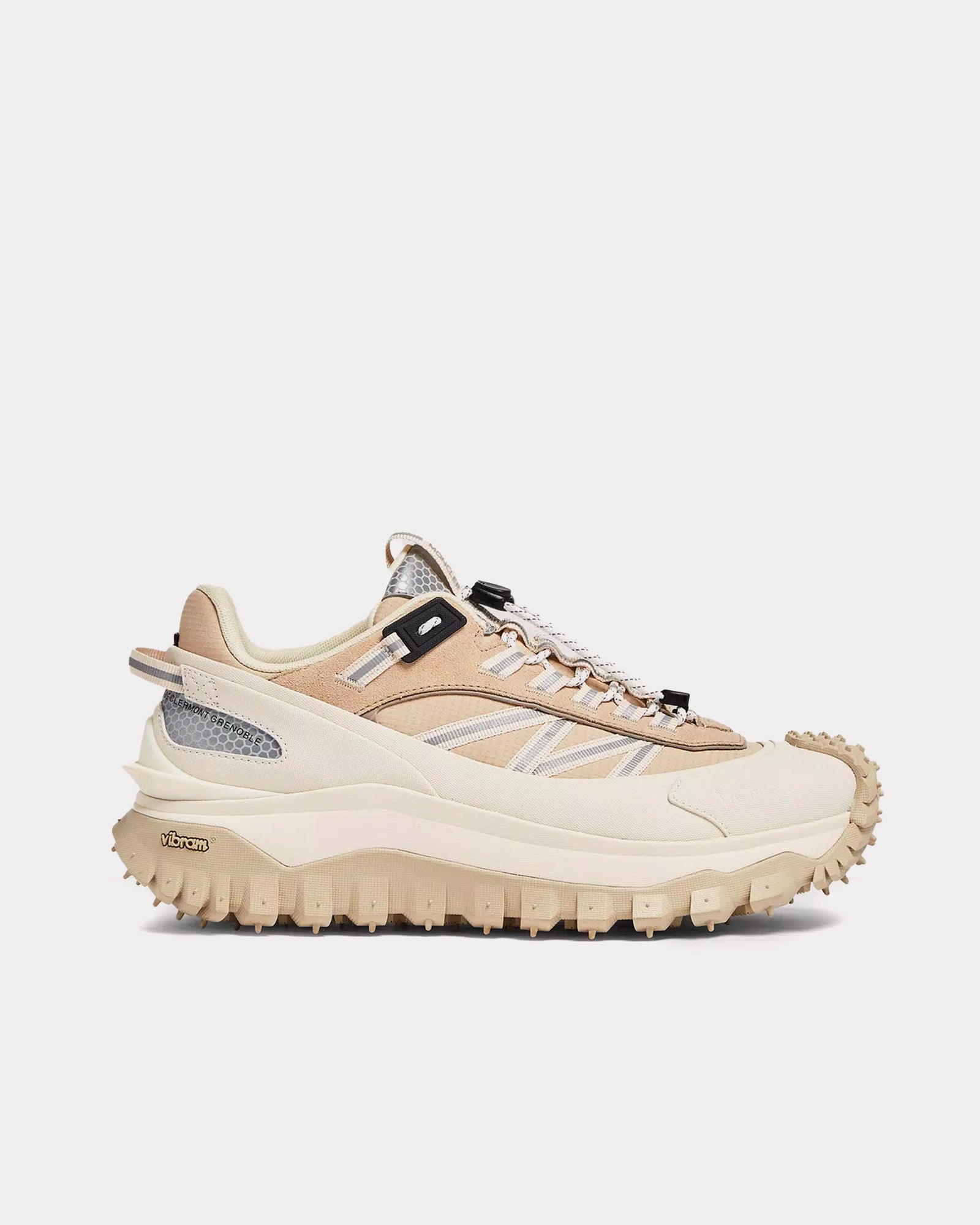 Moncler - Trailgrip Suede & Ripstop Beige / White Low Top Sneakers