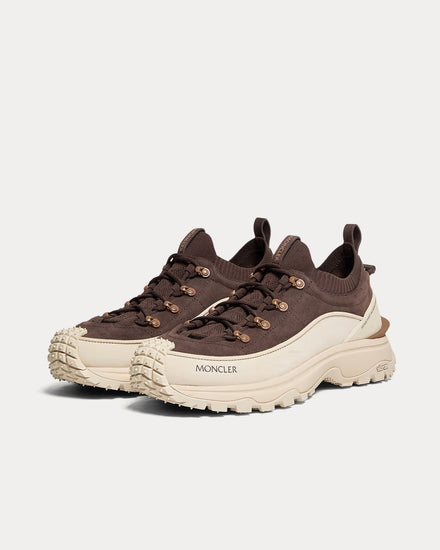 Moncler Trailgrip Lite3 Nubuck & Suede Brown Low Top Sneakers - 2