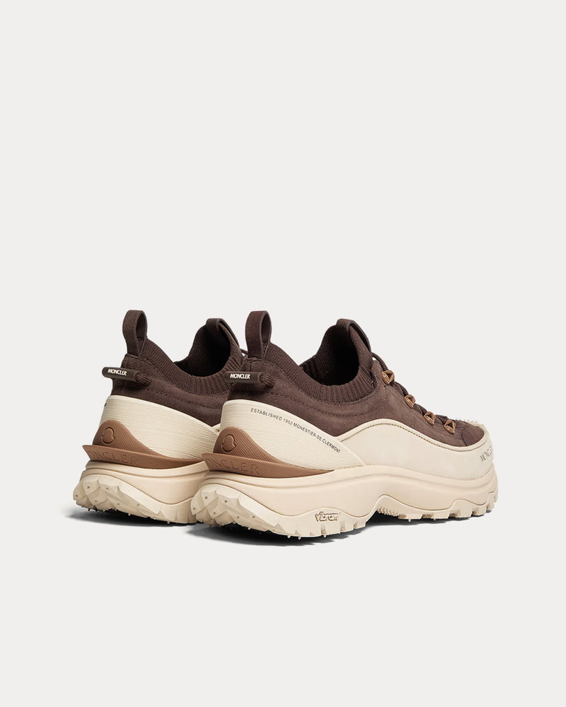 Moncler Trailgrip Lite3 Nubuck & Suede Brown Low Top Sneakers - 3