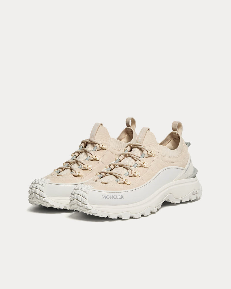 Moncler Trailgrip Lite3 Nubuck & Suede White / Ivory Low Top Sneakers - 2