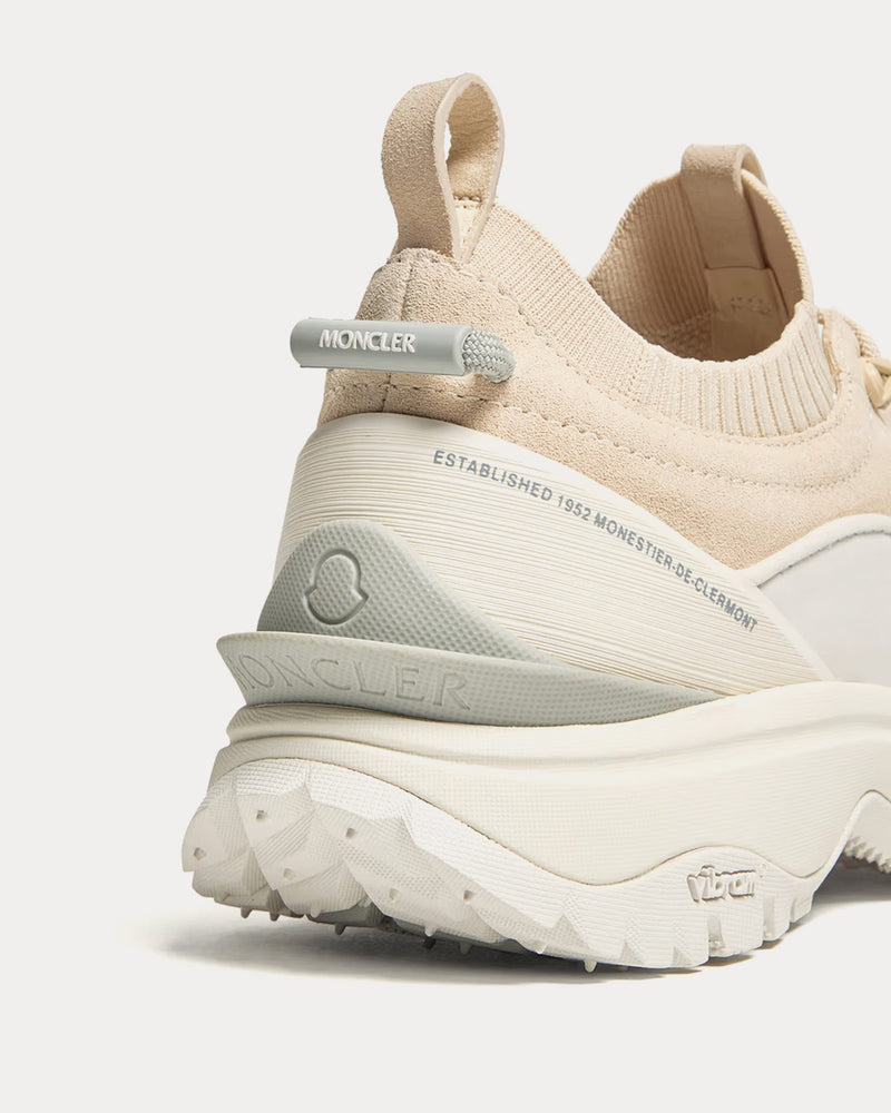 Moncler Trailgrip Lite3 Nubuck & Suede White / Ivory Low Top Sneakers - 4