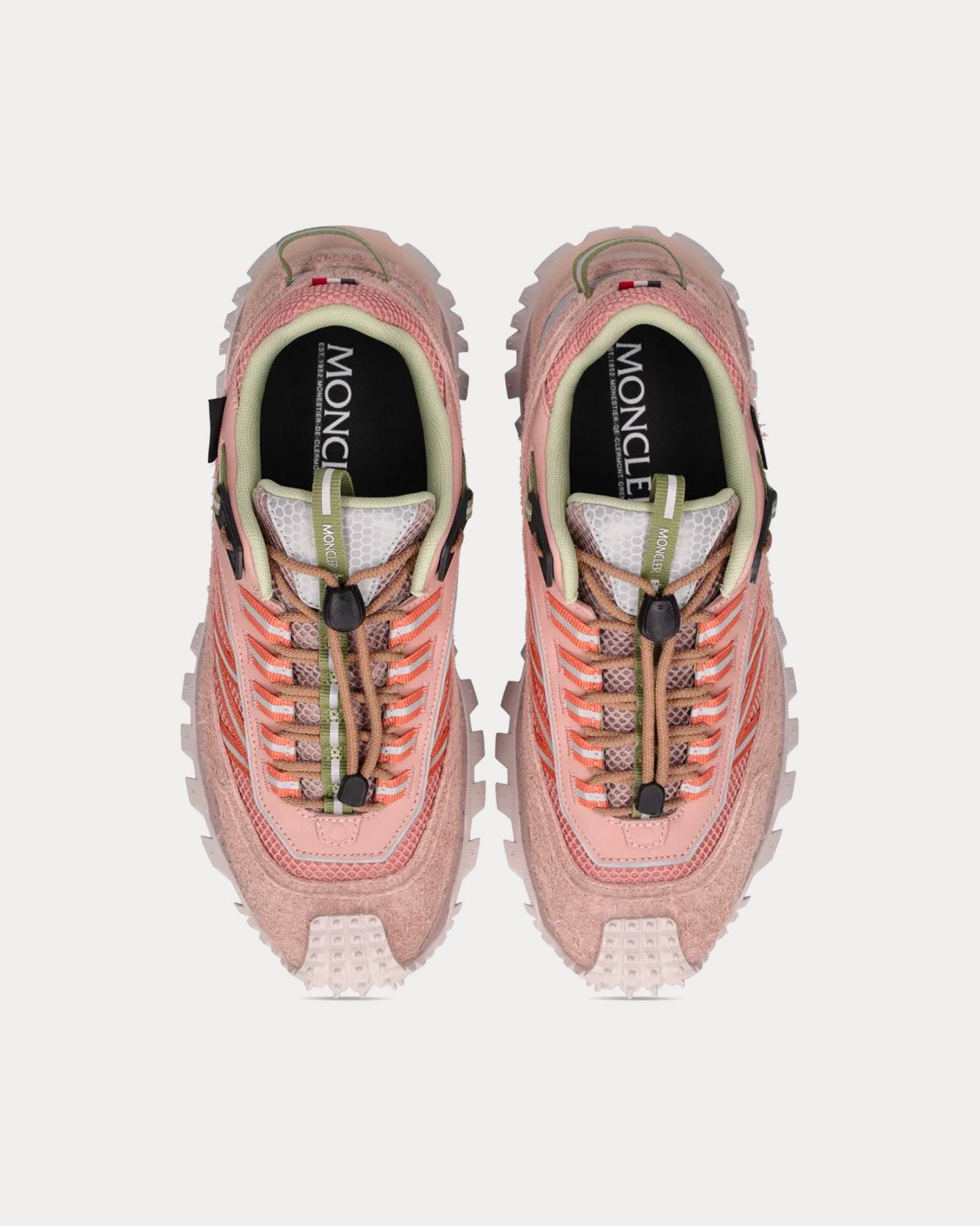 Moncler - Trailgrip Suede & Mesh Pink Low Top Sneakers