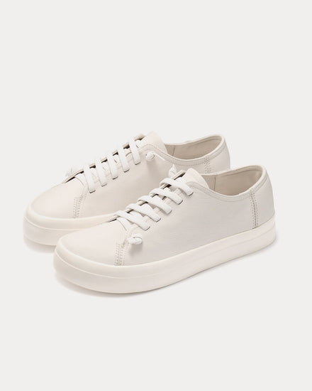 Muji x Camper Leather White Low Top Sneakers - 3