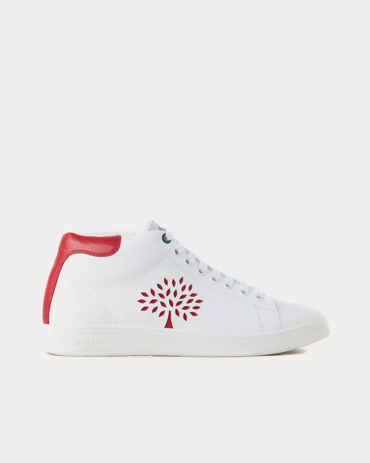 Mulberry - Tree Tennis Leather Lancaster Red High Top Sneakers