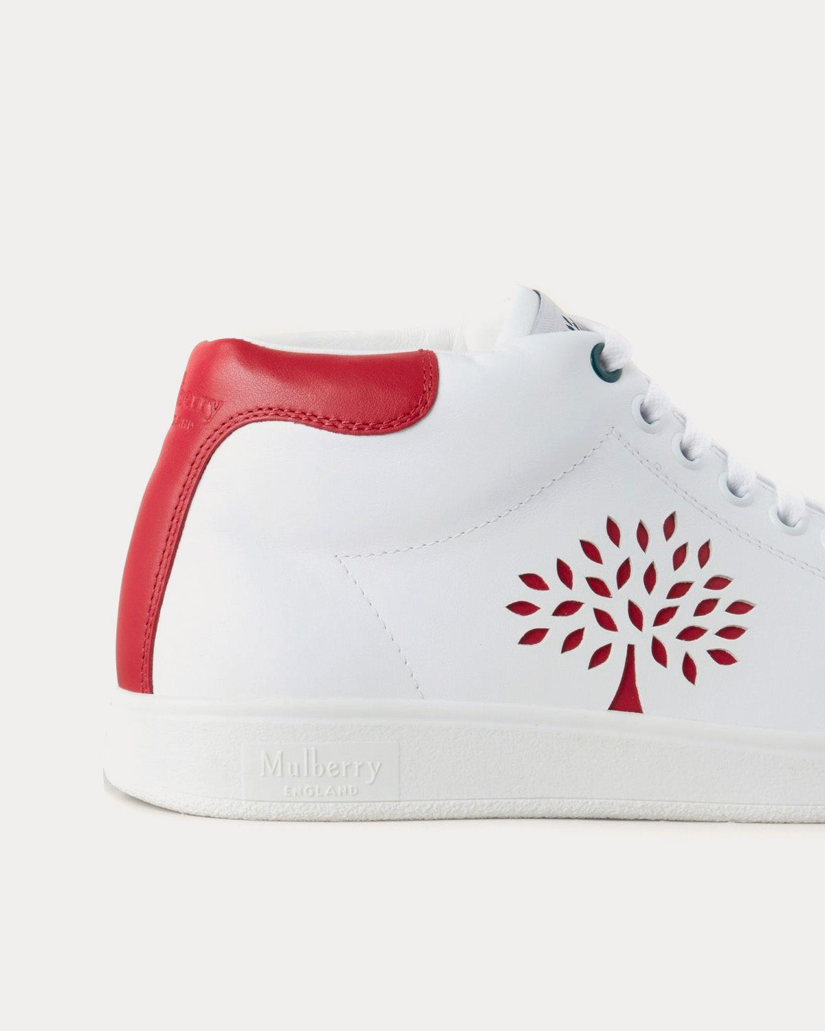 Mulberry - Tree Tennis Leather Lancaster Red High Top Sneakers