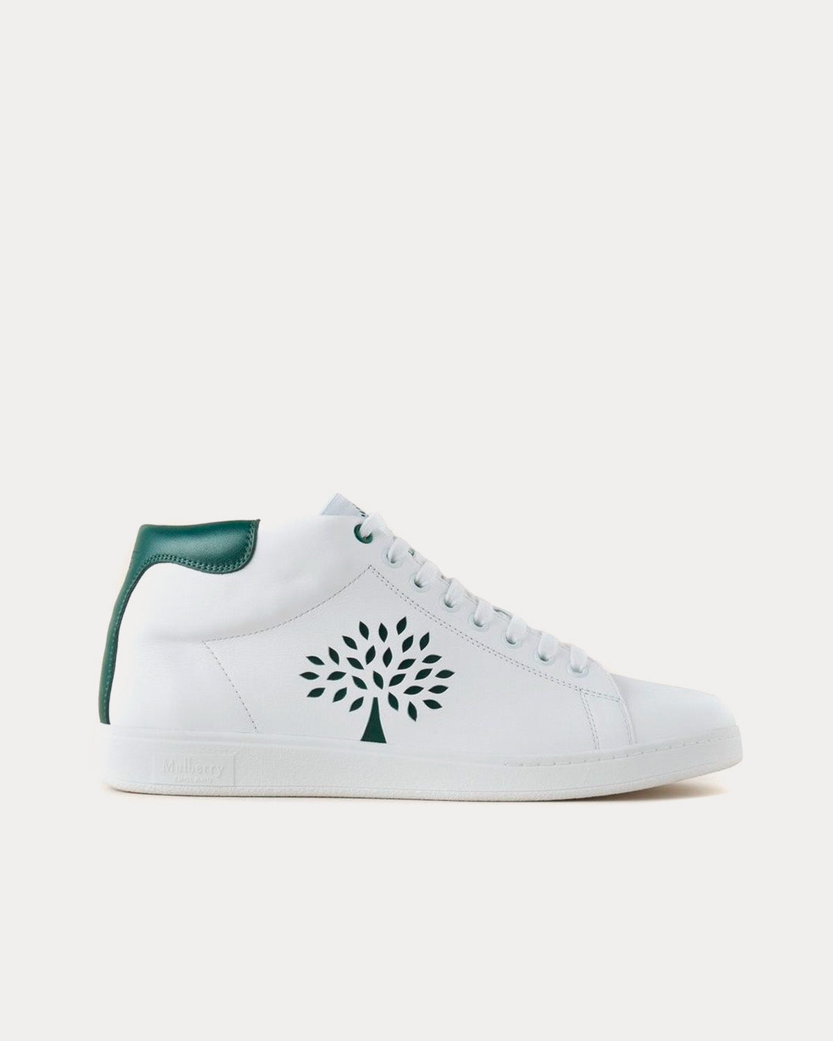 Mulberry - Tree Tennis Leather Mulberry Green High Top Sneakers